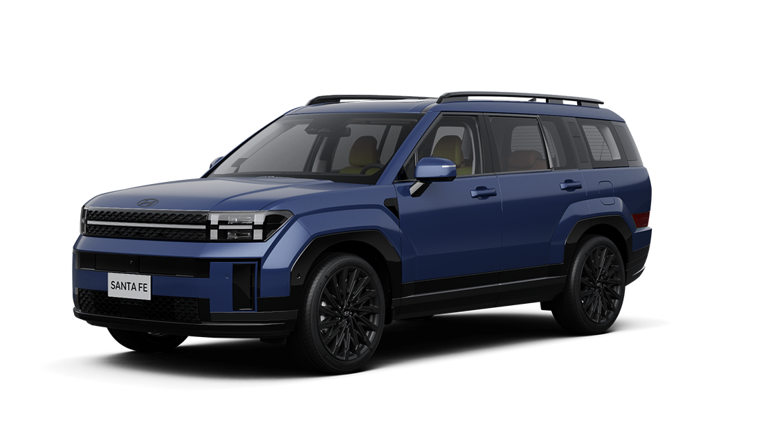 ảnh xe hyundai santafe màu xanh dương 2025