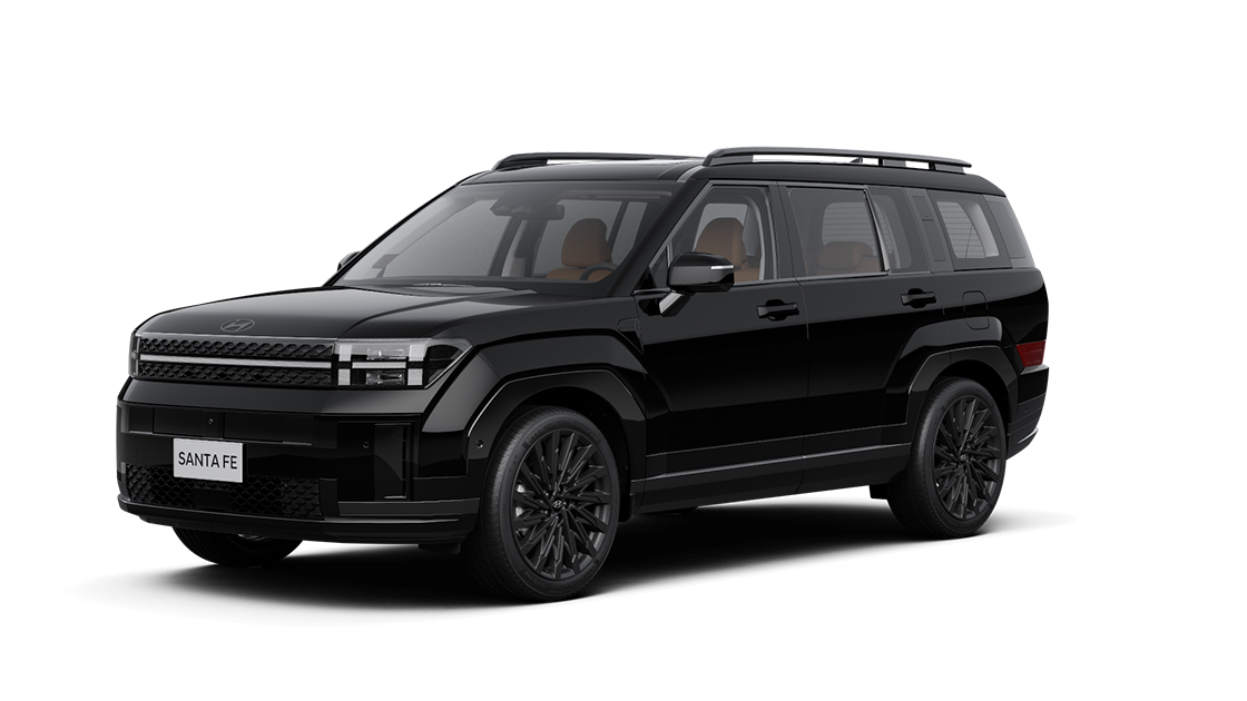ảnh xe hyundai santafe màu đen 2025