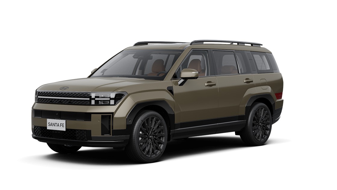 ảnh xe hyundai santafe màu vàng cát 2025