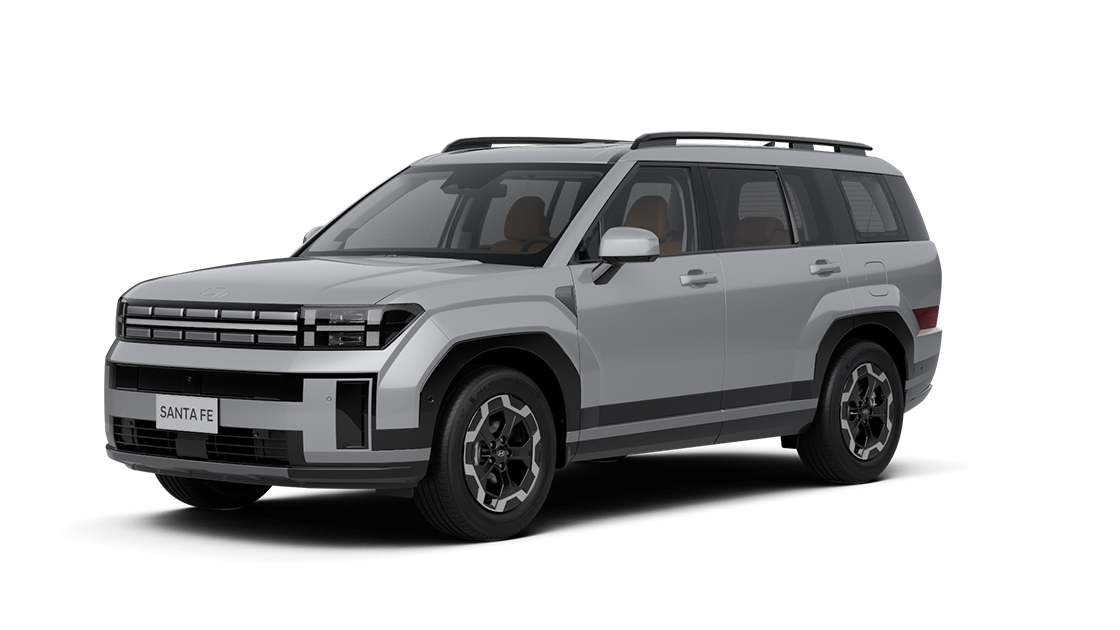 ảnh xe hyundai santafe màu bạc 2025